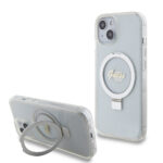Guess - Ring Stand Script Glitter MagSafe (GUHMP15SHRSGSD) - iPhone 15 - Clear