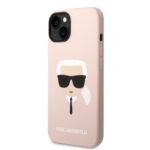 Karl Lagerfeld - Silicone MagSafe (KLHMP14MSLKHLP) - iPhone 14 Plus - Light Pink Karl`s Head – Image 5