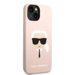 Karl Lagerfeld - Silicone MagSafe (KLHMP14MSLKHLP) - iPhone 14 Plus - Light Pink Karl`s Head – Image 4