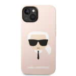 Karl Lagerfeld - Silicone MagSafe (KLHMP14MSLKHLP) - iPhone 14 Plus - Light Pink Karl`s Head – Image 2