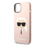 Karl Lagerfeld - Silicone MagSafe (KLHMP14MSLKHLP) - iPhone 14 Plus - Light Pink Karl`s Head – Image 3