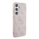 Guess - 4G Collection Leather MagSafe (GUHMS24SG4GFRP) - Samsung Galaxy S24 - Pink – Image 4