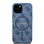 Guess - 4G Collection Leather MagSafe (GUHMP15SG4GFRB) - iPhone 15 - Blue – Image 3