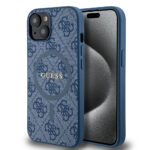 Guess - 4G Collection Leather MagSafe (GUHMP15SG4GFRB) - iPhone 15 - Blue