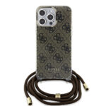 Guess - Crossbody Cord 4G Print (GUHCP15XHC4SEW) - iPhone 15 Pro Max - Brown – Image 4