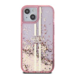 Guess - Liquid Glitter Gold Stripes (GUHCP15SLFCSEGP) - iPhone 15 - Pink – Image 2