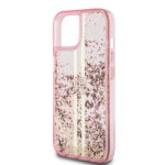 Guess - Liquid Glitter Gold Stripes (GUHCP15SLFCSEGP) - iPhone 15 - Pink – Image 5