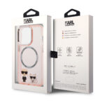 Karl Lagerfeld - Hardcase MagSafe (KLHMP14XHKCP) - iPhone 14 Pro Max - Pink Karl & Choupette Aluminium – Image 7