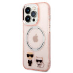 Karl Lagerfeld - Hardcase MagSafe (KLHMP14XHKCP) - iPhone 14 Pro Max - Pink Karl & Choupette Aluminium – Image 2