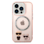 Karl Lagerfeld - Hardcase MagSafe (KLHMP14XHKCP) - iPhone 14 Pro Max - Pink Karl & Choupette Aluminium – Image 4