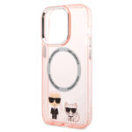 Karl Lagerfeld - Hardcase MagSafe (KLHMP14XHKCP) - iPhone 14 Pro Max - Pink Karl & Choupette Aluminium – Image 3