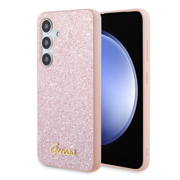 Guess - Glitter Script (GUHCS24MHGGSHP) - Samsung Galaxy S24 Plus - Pink