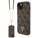 Guess - Crossbody 4G Metal Logo (GUHCP15MP4TDSCPW) - iPhone 15 Plus - Brown