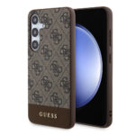 Guess - Hardcase 4G Stripe Collection (GUHCS24SG4GLBR) - Samsung Galaxy S24 - Brown