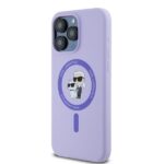 Karl Lagerfeld - Silicone Ring MagSafe (KLHMP15XSCMKCRHU) - iPhone 15 Pro Max - Purple Karl&Choupette Head – Image 2