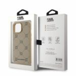 Karl Lagerfeld - Leather MagSafe (KLHMP15SPGKHPHE) - iPhone 15 - Beige Karl Head – Image 4