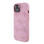 Guess - Leather 4G Stamped (GUHCP15SP4EPMP) - iPhone 15 - Pink – Image 5