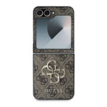 Guess - Leather 4G Metal Logo (GUHCZF64GMGBR) - Samsung Galaxy Z Flip6 - Brown – Image 2