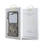 Guess - Leather 4G Metal Logo (GUHCZF64GMGBR) - Samsung Galaxy Z Flip6 - Brown – Image 7