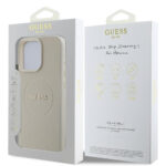Guess - Grained Gold Ring MagSafe (GUHMP16LPGHSMME) - iPhone 16 Pro - Beige – Image 7