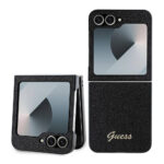 Guess - Glitter Script (GUHCZF6HGGSHK) - Samsung Galaxy Z Flip6 - Black