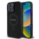Guess - Saffiano Classic Logo MagSafe (GUHMP16LPSAHMCK) - iPhone 16 Pro - Black