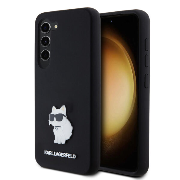 Karl Lagerfeld - Silicone (KLHCS23SSMHCNPK) - Samsung Galaxy S23 - Choupette Metal Pin