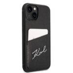 Karl Lagerfeld - Hardcase Leather Cardslots (KLHCP14MCSSK) - iPhone 14 Plus - Signature Logo – Image 4