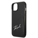Karl Lagerfeld - Hardcase Leather Cardslots (KLHCP14MCSSK) - iPhone 14 Plus - Signature Logo – Image 2