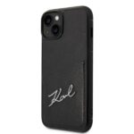 Karl Lagerfeld - Hardcase Leather Cardslots (KLHCP14MCSSK) - iPhone 14 Plus - Signature Logo – Image 7
