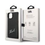 Karl Lagerfeld - Hardcase Leather Cardslots (KLHCP14MCSSK) - iPhone 14 Plus - Signature Logo – Image 8