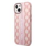 Karl Lagerfeld - Hardcase Monogram (KLHCP14MHKLSPCP) - iPhone 14 Plus - Pink Stripe – Image 5