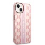 Karl Lagerfeld - Hardcase Monogram (KLHCP14MHKLSPCP) - iPhone 14 Plus - Pink Stripe – Image 7