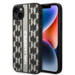 Karl Lagerfeld - Hardcase Monogram (KLHCP14MPGKLSKG) - iPhone 14 Plus - Grey Stripe