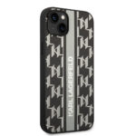 Karl Lagerfeld - Hardcase Monogram (KLHCP14MPGKLSKG) - iPhone 14 Plus - Grey Stripe – Image 7