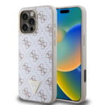 Guess - Hardcase 4G Triangle Metal Logo (GUHCP16XPG4GPH) - iPhone 16 Pro Max - White