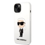 Karl Lagerfeld - Silicone (KLHCP14MSNIKBCH) - iPhone 14 Plus - White Ikonik – Image 7