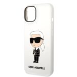 Karl Lagerfeld - Silicone (KLHCP14MSNIKBCH) - iPhone 14 Plus - White Ikonik – Image 2