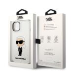 Karl Lagerfeld - Silicone (KLHCP14MSNIKBCH) - iPhone 14 Plus - White Ikonik – Image 8