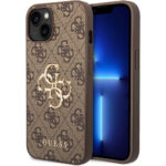 Guess - Hardcase 4G Big Metal Logo (GUHCP15M4GMGBR) - iPhone 15 Plus - Brown