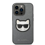 Karl Lagerfeld - Saffiano (KLHCP14XSAPCHG) - iPhone 14 Pro Max - Silver Choupette Head – Image 3