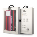 Karl Lagerfeld - Hardcase with Strap (KLHCP14XSTSTP) - iPhone 14 Pro Max - Pink Color Stripes – Image 7
