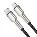 Baseus - Data Cable Cafule Series Metal (CATLJK-B01) - Type-C to Lightning, 20W, 2m - Black – Image 2