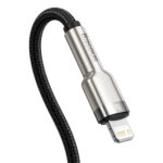Baseus - Data Cable Cafule Series Metal (CATLJK-B01) - Type-C to Lightning, 20W, 2m - Black – Image 3