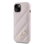 Karl Lagerfeld - Diagonal Quilted Script (KLHCP15SPQDSMGP) - iPhone 15 - Pink – Image 7