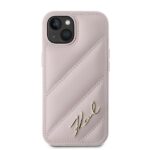 Karl Lagerfeld - Diagonal Quilted Script (KLHCP15SPQDSMGP) - iPhone 15 - Pink – Image 3