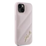 Karl Lagerfeld - Diagonal Quilted Script (KLHCP15SPQDSMGP) - iPhone 15 - Pink – Image 5