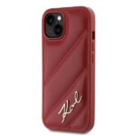 Karl Lagerfeld - Diagonal Quilted Script (KLHCP15SPQDSMGR) - iPhone 15 - Red – Image 5
