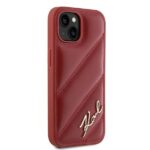 Karl Lagerfeld - Diagonal Quilted Script (KLHCP15SPQDSMGR) - iPhone 15 - Red – Image 6
