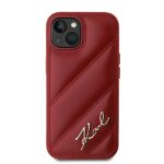 Karl Lagerfeld - Diagonal Quilted Script (KLHCP15SPQDSMGR) - iPhone 15 - Red – Image 3